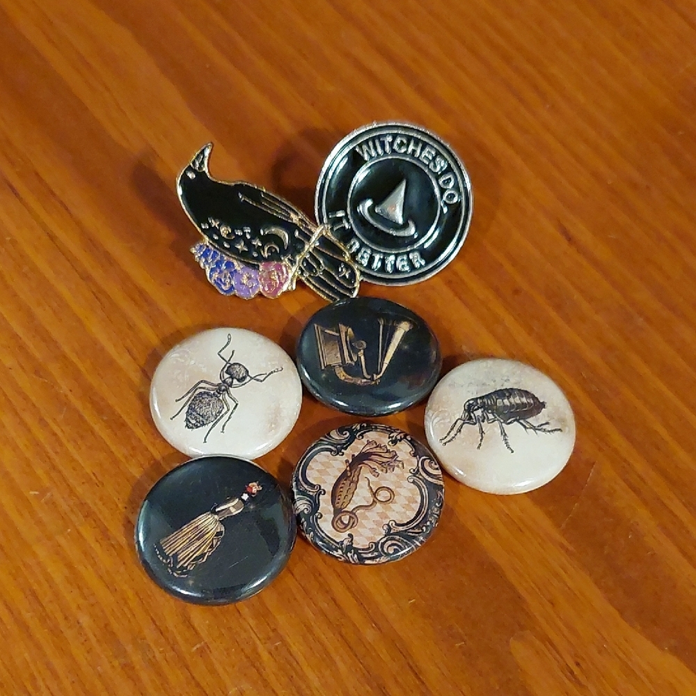 Witchy Mixed Pins/Buttons